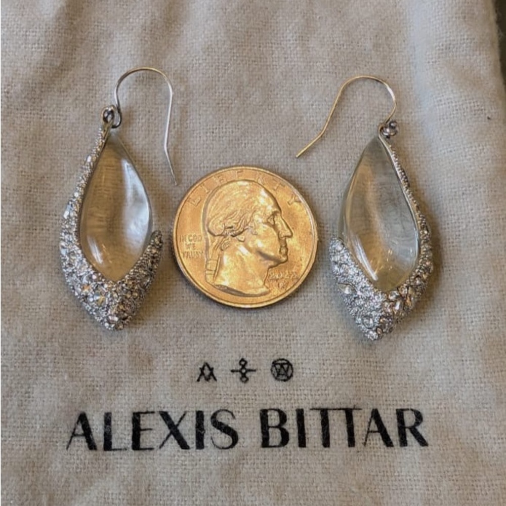 Stunning Alexis Bittar Crystal Drop Earrings - Picture 4 of 4